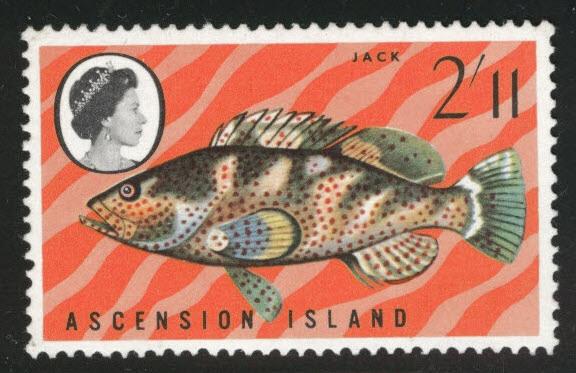 Ascension Island Scott  125 MH* 1968 Jack fish stamp
