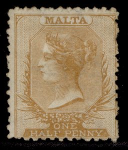 MALTA QV SG14, ½d buff brown, M MINT. Cat £160.