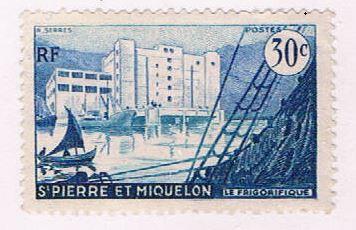 St Pierre and Miquelon 346 MLH Fish freezing plant 1955 (S0968)