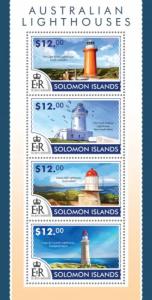 SOLOMON ISLANDS 2015 SHEET AUSTRALIAN LIGHTHOUSES slm15210a