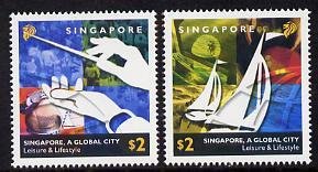 SINGAPORE - 2002 - Singapore, A Global City - Perf 2v Set - Mint Never Hinged