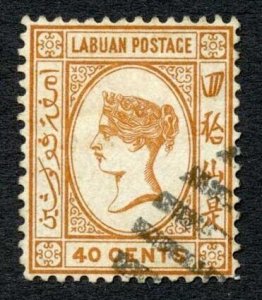 Labuan SG47a 40c Brown-buff No Wmk Cat 25 pounds