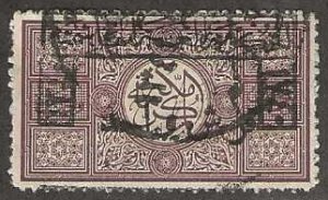 Saudi Arabia L31, used, small thin, 1922, (s276).