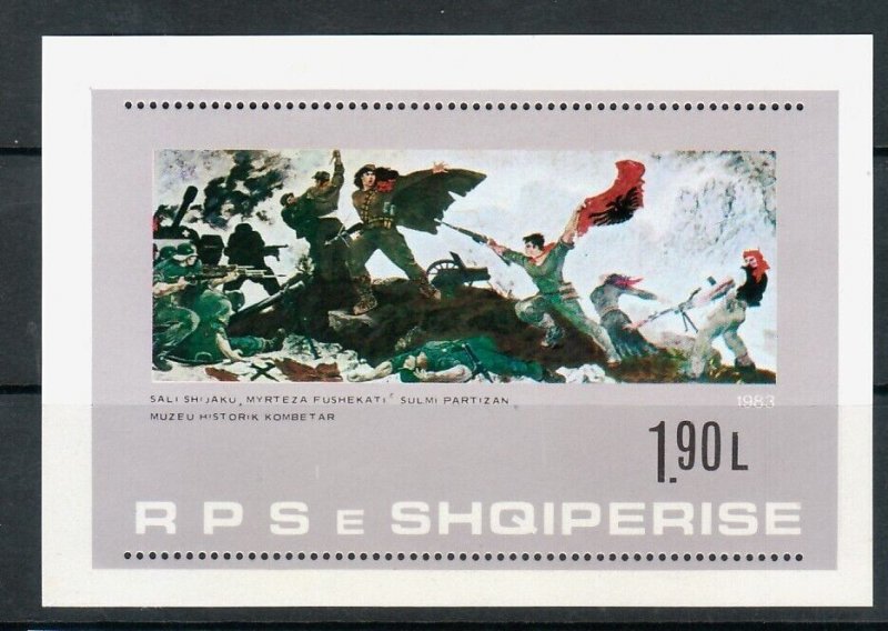 ALBANIA Sc 2081 NH SOUVENIR SHEET OF 1983 - ART