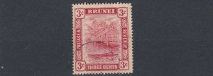 BRUNEI  1908   S G 38  3C   SCARLET   USED 