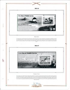 WHITE ACE Migratory Bird Singles 2015-2016 Stamp Album Supplement Pages MIG-20