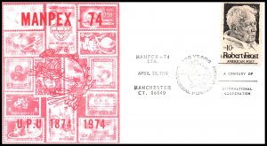 US 100th Anniversary UPU 1974 Manpex Cover