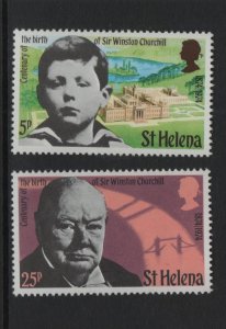 St Helena  #285-286   MNH 1974   Churchill