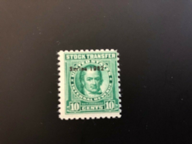 RD366 Stock Transfer F MNH Overprint 1952