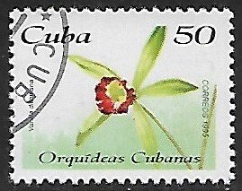 Cuba # 3684 - Orchid Vanilla Dillonia - unused CTO.....{Z18}