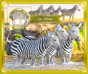 Madagascar 2022 Sheet  Zebras animals 1 value (TS0117)