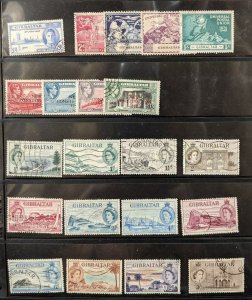 EDW1949SELL : GIBRALTAR Nice ALL DIFFERENT collection in PERFECT SCOTT CAT ORDER