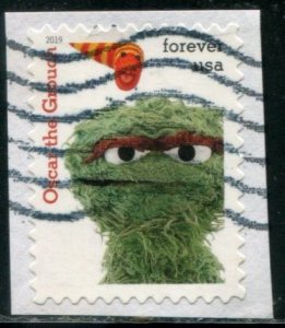 5394g US (55c) Oscar the Grouch SA,  used on paper