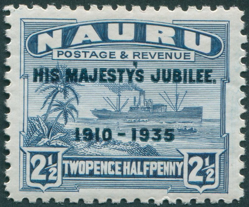 Nauru 1935 2½d dull blue Jubilee SG42 unused