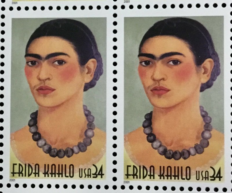 3509   Frida Kahlo Artist  34¢ MNH sheet of 20  Issued in 2001