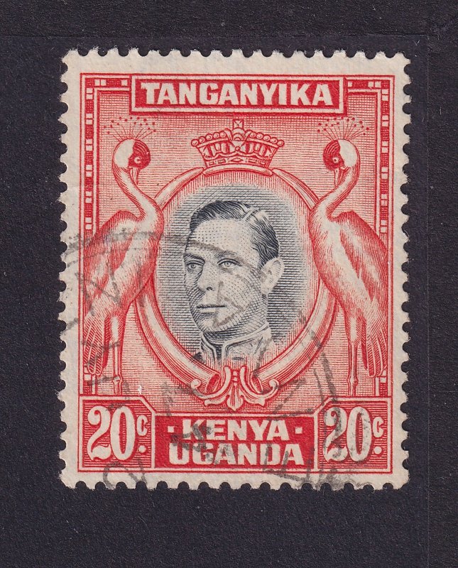KENYA , UGANDA & TANGANYIKA 74 20c org.&gry.blk. USED VF W 4 PF13.5x14 1942 -FB1