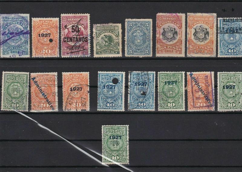 chile revenue stamps ref r11703