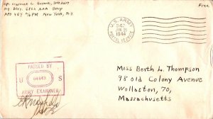 United States A.P.O.'s Soldier's Free Mail 1944 U.S. Army, Postal Service A.P...