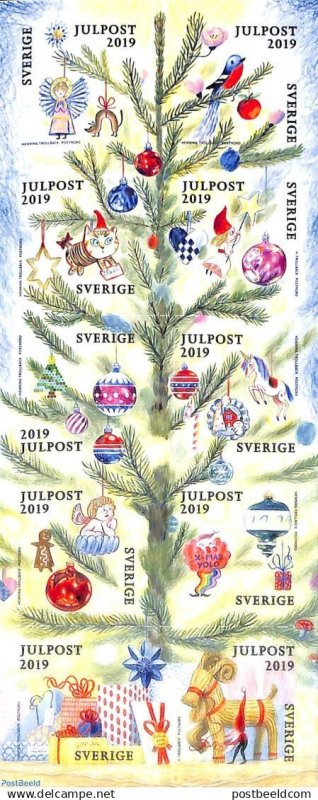 Stamps of Sweden 2019 MNH** - Christmas 10v in booklet