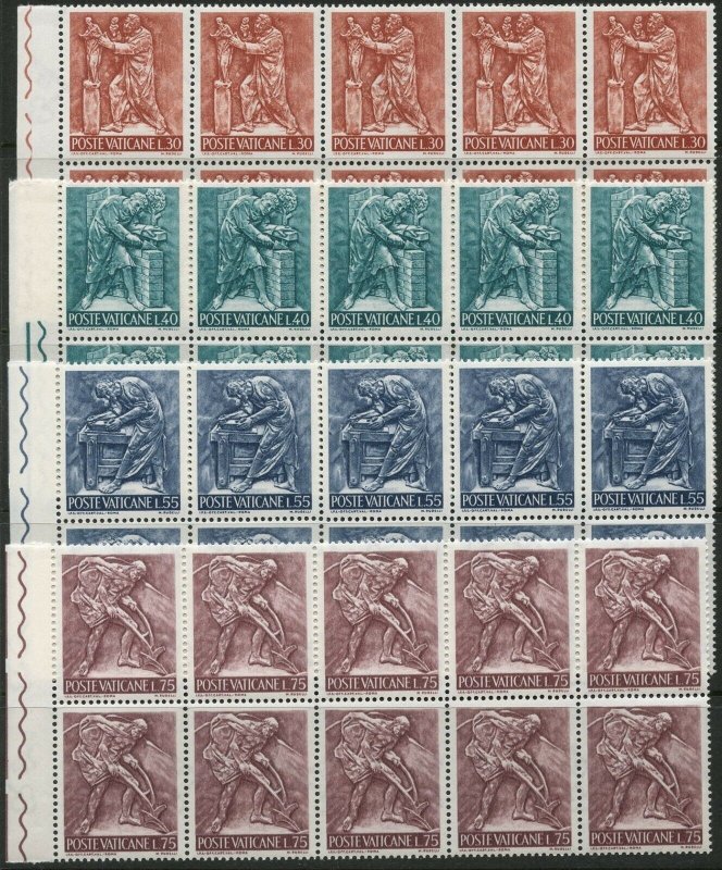 VATICAN Sc#423-432, E17-18 1966 Craftsmen Lot of 20 Complete Sets Mint OG NH