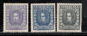 VENEZUELA SC# 255A-255C FVF/MOG