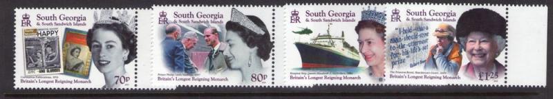 South Georgia Britain's longest Reining Monarch  09-0915 marginal MNH