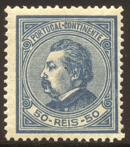 PORTUGAL #56 Mint NH (?) - 1881 50r Blue