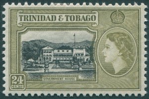 Trinidad & Tobago 1953 24c black & yellow-olive SG275 unused