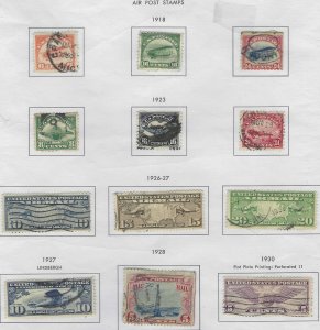 1ST 12 US AIRMAIL STAMPS USED $185