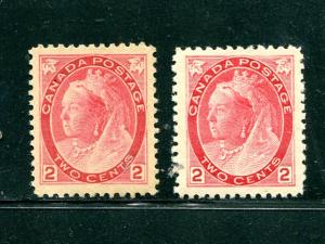 Canada # 77  Superb Jumbo, 77a XF both mint very lightly hinged