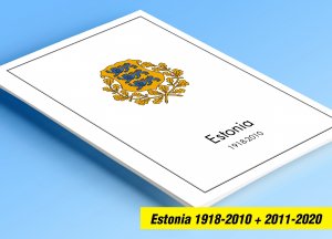 COLOR PRINTED ESTONIA 1918-2010 + 2011-2020 STAMP ALBUM PAGES (112 ill. pages)