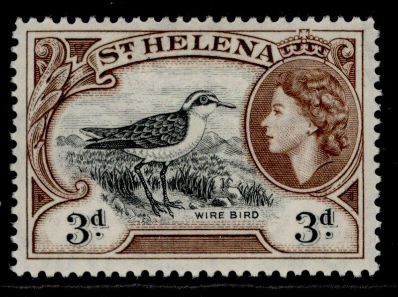 ST. HELENA QEII SG158, 3d black & brown, M MINT.