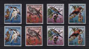 Central Africa Birds/Scouts Mi#1348-51 A/B MNH