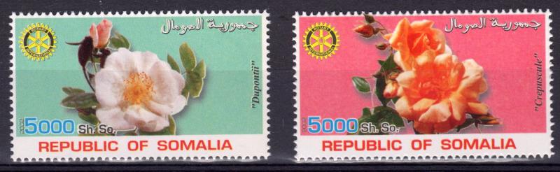 Somalia 2002 Roses/Rotary Club International Set (2) Perforated MNH