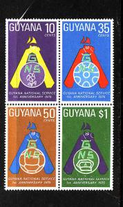 Guyana-Sc#226-9-unused NH set-National Service-1975-