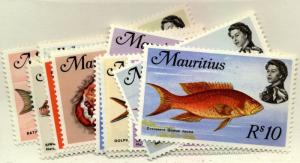 Mauritius Scott 339-56 FISH & SHELL FISH Mint Never hinged
