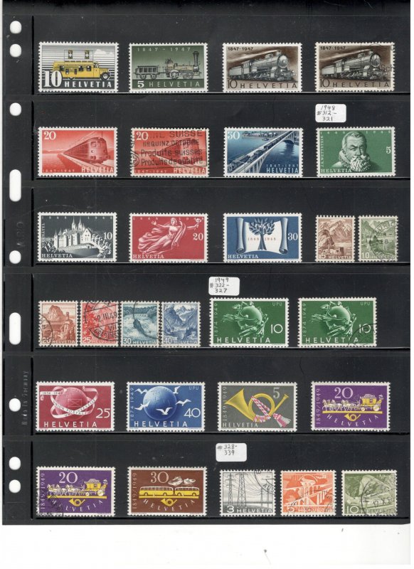 SWITZERLAND COLLECTION ON STOCK SHEET, MINT/USED