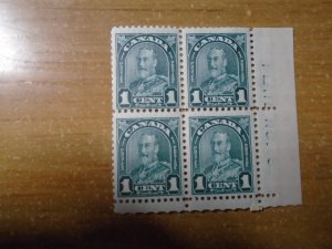 Canada  # 163  LR  # 6 Plate Block