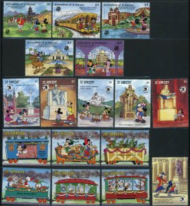 Grenadines St. Vincent Disney Animation Cartoons Topical Stamps Mickey Mouse MNH