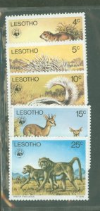 Lesotho #228-232  Single (Complete Set) (Animals)