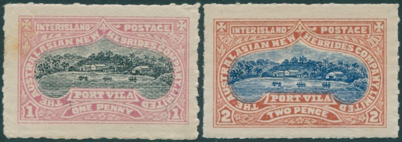 New Hebrides 1897 local interisland Port Vila set MLH 