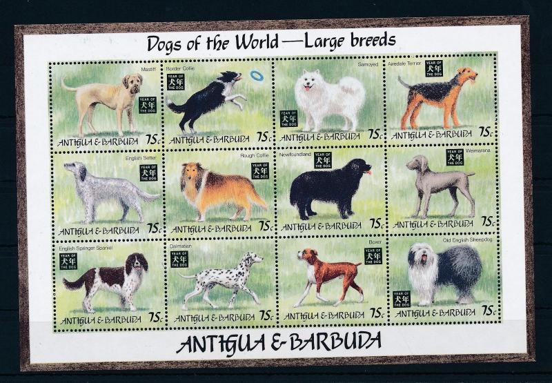 [33237] Antigua & Barbuda 1994 Animals Chinese New Year Dog MNH Sheet