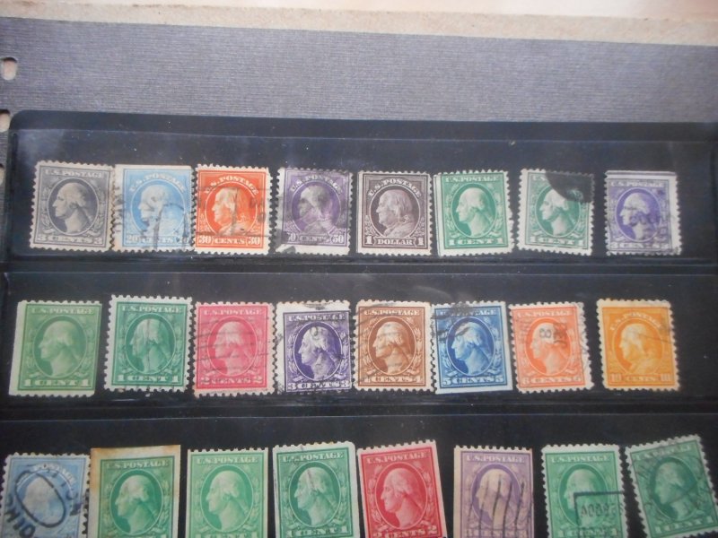 U.S. Collection 85 Used Washington/Franklin Stamps