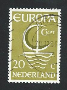 Netherlands SC# 441 - (20c) - Europa: Symbolic Sailboat, used
