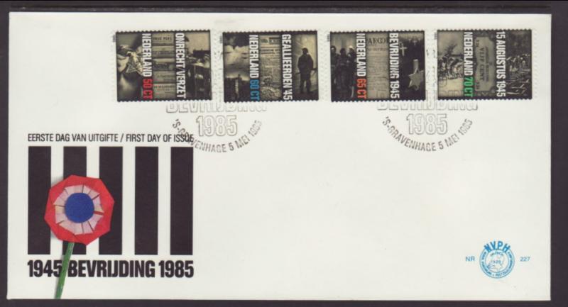 Netherlands 665-668 WWII Liberation 1985 U/A FDC