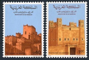 Morocco 426-427,MNH.Michel 895-896. Houses,1979.Agadir;Old Fort,Marrakesh.