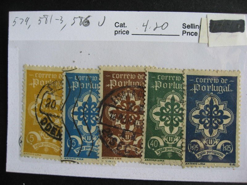 Portugal used stamps assembled in 25 sales cards, check them out