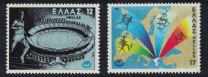 Greece European Athletic Championships Sport 2v 1981 MNH SG#1550-1551