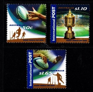 Australia 2003 Rugby World Cup  Set of 3 MNH
