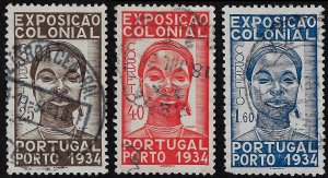 Portugal 1934 Sc 558-60 U vf sm. flaws Colonial Exposition